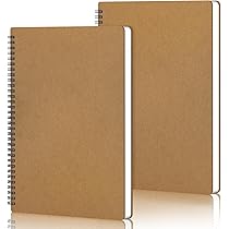 3 Taccuini A4 A Quadretti 5mm - Carta Spessa 100g/m² - Copertina Kraft - Per Appunti E Schizzi - Foto 3