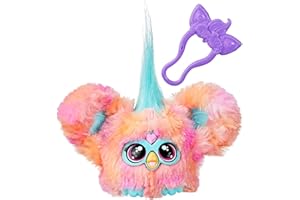 Furby Hasbro Furblets Ree-Mix Peluche Elettronico in Miniatura, Giocattolo di Peluche per Bambini e Bambine dai 6 Anni in Su, Collezionabile con Clip Portachiavi