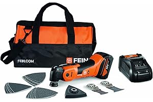 FEIN Multimaster AMM 700 Max 4.0 Ah NYLON BAG EDITION, Set mit 18 Zubehören. Kompatibel mit AMPShare oder Bosch Professional 18V Akkus, Mit 18v/4Ah Akku und Schnellladegerät. In Nylon Tasche FEIN