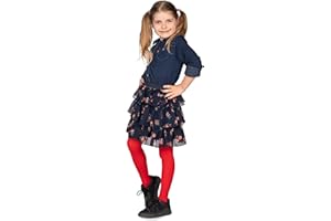 looksy Medias sólidas para niñas, 40 DEN, opacas, de microfibra suave, con pies, para niños, casual, baile, escuela, ballet de 3 a 12 años