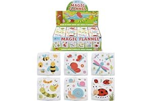 Hello Chums Wash Cloth - Insect Magic Flannel, Face Cloths Flannels Cotton - Fun Designs for Children, Baby, Kids - 6 Unique Designs (1 Supplied At Random)