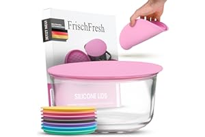 FrischFresh 20 cm magenta, couvercle silicone flexible & dessous de plat – hermétique, opaque, gain de place, durable, sans BPA, -40°C/+200°C