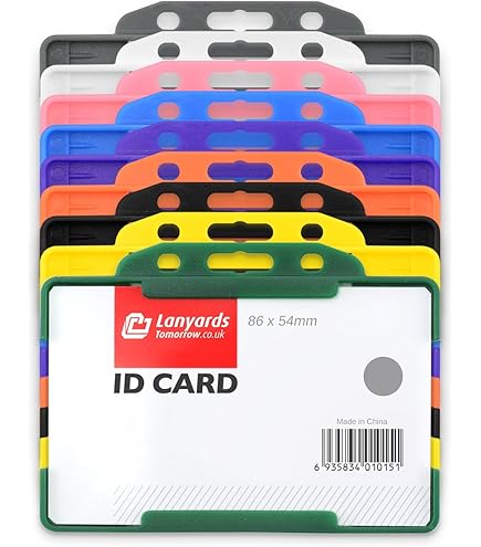 Navy Blue Rigid Open Faced Landscape ID Card Badge Pass Holder 100