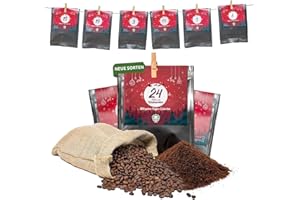 ‎BARISTA ROYAL Kaffee Adventskalender 2025 - Mit Liebe geröstet von Menschen mit Behinderung | Kaffee Geschenk für Männer und Frauen | fair | 24 x 30 g Kaffeebohnen im Weihnachtskalender