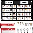 KIKIGOAL Feelings Chart For Preschool Teacher Supplies With 36 Cards, Social Emotional Learning Pocket Chart, Autism Visual Behavior Management, Daycare Essentials, Calm Down Corner Classroom Supplies