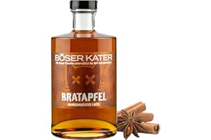 ‎BÖSER KATER BÖSER KATER Bratapfel Likör | Fruchtig würziger Winterapfel Liqueur | Für den puren Genuss & für spannende Cocktails | Besondere Geschenkidee zu Weihnachten | Vegan & Handgemacht 0,5l 20% Vol.