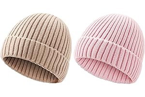 DRESHOW Gorro Bebe Invierno Gorro Lana Niño Sombreros Unisex de Punto Suave para Niños y Niñas Gorros Cálidos para Niños de 3 meses - 8 Años