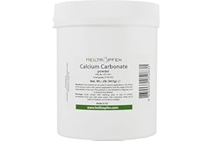 Polvo de carbonato de calcio | 2 lb - 907 g | Piedra caliza de la más alta pureza | Heiltropfen®