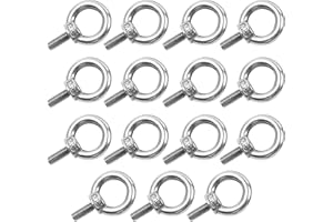 SGEHAI 15 Stücke ringschraube m5 edelstahl 304 augenbolzen,außengewinde ring augenbolzen runde ringbolzen,ringschrauben augenschraube, für Augbolzen zur Befestigung und Aufhängung