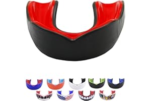 Oral Mart Gum Shield (UK Flag & Fangs & 15 Best Colors to Choose from) Sports Mouth Guard for MMA, Rugby, Football, Karate, Boxing, Hockey, BJJ, Muay Thai, Soccer (Strapless, Youth or Adult)