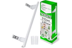 ONIX TECH Maniglie per Frigorifero e Congelatore 310 x 113 x 25 mm con Codice Originale 7432602 7430670 7430134 per Liebherr - Set Comprende 2 Tappi - Garanzia di 10 Anni