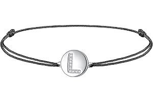 J.Endéar Donna Ragazza Cavigliera Lettera Iniziale Argento 925 Corda Estate Spiaggia Caviglia Gioielli Regalo 34cm Regolabile Fatto A Mano