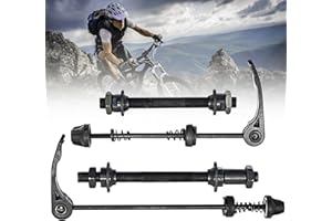 Delamiya Set a sgancio rapido per bicicletta, 2 pezzi, per albero cavo, per bicicletta, ruota anteriore e posteriore, per bicicletta, bici da corsa, MTB, set a sgancio rapido, leva a sgancio rapido