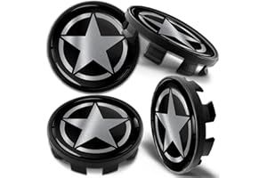 Biomar Labs Compatible con BMW Tapacubos de Centro de Ruedas, un Conjunto Tapas para Llantas de 4 Piezas 68 mm Negro Plata CB 43