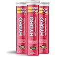 fourfive Hydration Tablets (Berry) Low Calorie Vitamin Electrolytes, Vegan, Magnesium & Calcium, Sports Hydration - 3x20 Effervescent Tablets