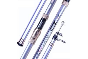 Seaquest 3 Piezas de Poste de la Barra Surf Casting portátil caña de Pescar de Giro Recorrido de la Varilla girando