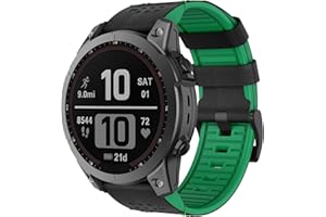 ISABAKE Leather Strap for Garmin EPIX/Fenix 6, 22mm QuickFit Watch Strap for Garmin MARQ, Fenix 7, Fenix 5, Approach S60