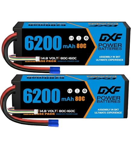 2x Zeee 14.8V 4S Lipo Akku 6200mAh EC5 80C Hardcase für RC Auto Buggy Flugzeug