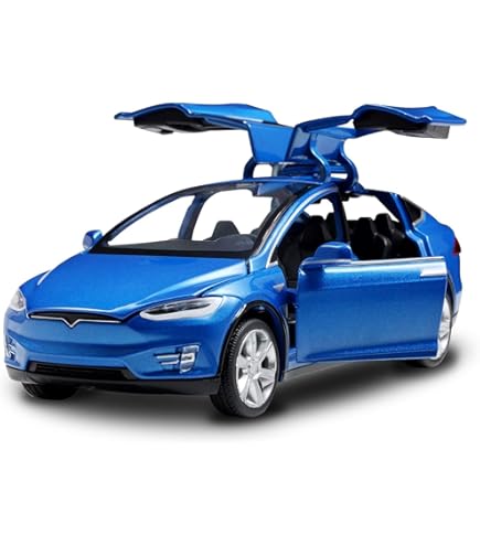 TOPRON Model Car Tesla Model X 1:32 Scale, Die-cast Alloy Electronic Toy With Pull-back Function, With Lights And Music, Mini Vehicle Toy As A Gift
