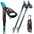 FIZAN Speed, Swift Bastoni da camminata nordica in alluminio ultraleggeri regolabili, blu, unisex, taglia unica