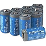 Amazon Basics Batterie al litio CR123A da 3 V (confezione da 10)