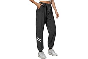 Uniexcosm Pantalones Deportivo Mujer Largos Pantalón de Chándal Mujer Suelto Casuales con Bolsillos y Cordón para Casual Fitness Jogging