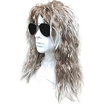 Parrucca Uomo Hippie Anni '70/'80 - Per Costumi Halloween E Cosplay | Riccia E Divertente - Foto 11