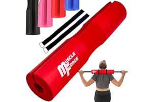 MuscleForge Barbell Pad Hip Thrust - Gym Barbell Pad Barbell Pad Hip Thrust Pad Barbell Squat Pad Barbell Cushion Pad 2 Straps EVA Foam - Extra Thick Foam Padding - Neck & Shoulder Support