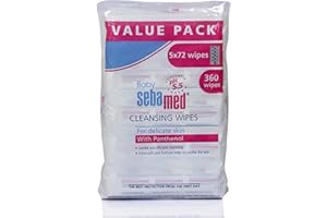 Sebamed Baby Wet Wipes 72's, Pack of 5 (Value Pack)