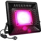 Relassy Pflanzenlampe COB Pflanzenlampe Vollspektrum 50W, LED Pflanzenlicht IP67 Wasserdicht Grow Light für Zimmerpflanzen, G