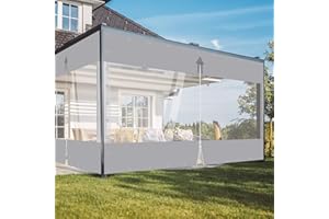 Jianyana 650G/㎡ PVC Telone Trasparente Occhiellato Con Cerniera, Teloni Occhiellato Impermeabile Telone Impermeabile Per Esterno