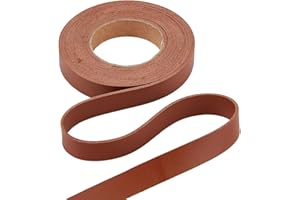 GORGECRAFT 2m*12.5mm*1.7mm Corde in Pelle Doppia Faccia Cordoncino in Pelle Piatta Grana Litchi Strisce in Similpelle Cinturino per Artigianato Fai da Te Cintura Creazione di Gioielli Sella Marrone