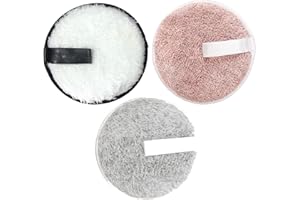 HSYTEK 3 Stück Abschminkpads Waschbar,Abschminkpads Gesichtsreinigung,Abschminkpads,Wattepads Wiederverwendbar, Abschminkpads zur Gesichtsreinigung Hautpflege Make Up Schwamm