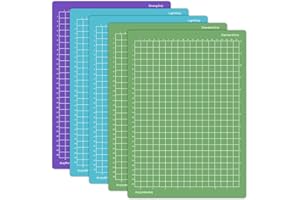 ANBOWEI 5 Piezas Alfombrilla de Corte para Cricut Joy Xtra 8,5x12" Cutting Mat Repuesto, Tapete de Corte Adhesivas, StandardGrip LightGrip StrongGrip Esterilla de Corte para Cricut