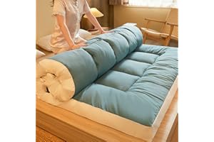 GLIVANTAD Materasso letto futon matrimoniale e singolo pieghevole e arrotolabile. Futon giapponese trapuntato salvaspazio bed Per una comoda e pratica esperienza di sonno,1.2m*2m