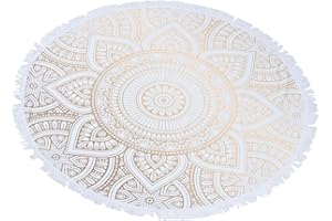 Wakauto Mandala Tapisserie Runde Stranddecke Quaste Werfen Tapisserie Matte Mikrofaser Badetücher Foto Hintergrund Tuch für Badezimmer Meer