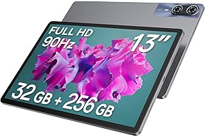 SVITOO Tablet 13 Zoll, mit Hülle, Android 15, 1200 * 1920 (2K) FHD, Helio G99 Octa-Core, 32 GB (8+24 GB) RAM, 256 GB ROM, 4G LTE + 5G WiFi, 10000 mAh, 18W PD Schnellladung, Widevine L1, GPS