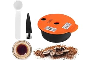 Honeyhouse Reusable Coffee Capsules, Compatible with Bosch Tassimo Machines,Refillable Coffee Filter,Coffee Pods with Readable Barcode (220 ML), A-orange