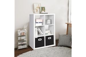 PACHIRA E-COMMERCE PACHIRA 2 * 3 Tier Cube Wood Bookcase Oak, 36mm Extra Thick Bookshelf Cube Storage Unit Open Bookshelf Storage Shelves For Books Clothes Toys Shelving Unit Home Storage Unit For Living Room Bedroom