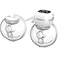 Breast Pumps Electrical Wearable, Electric Hands Free Breast Pump Portable, Single Motor Dual Pump, 3 Modes & 12 Levels w/LED Display, Low Noise Painless Wireless Breasts Milk Pump w/ 21mm Flanges