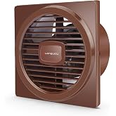 LONGWAY Gusto 6 Inch 150 mm Energy Efficient Exhaust Fan | High Speed Powerful Motor | Noiseless Operation & Easy to Clean | Suitable for Bathroom, Kitchen, Office | 2 Years Warranty (Brown)