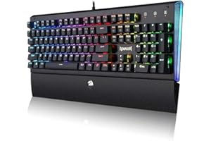 REDRAGON K569 RGB ARYAMAN mechaniczna klawiatura gamingowa RGB LED, podświetlana mechaniczna klawiatura do gier komputerowych, 104 przyciski, kompaktowa konstrukcja (QWERTY US - angielski układ