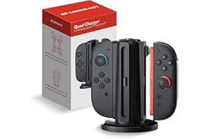 Lioncast® Ladestation kompatibel mit Joy Con Controller für Nintendo Switch 2 [mit LED Ladeanzeige] - Halterung für Nintendo Switch 2 Controller extra Stabiler Stand