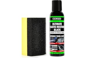 CENOZO Kunststoffpfleger Auto Schwarz Plastic Care Restorer,Premium Wasserdichte Formel,Glanz Erhöhen & UV Beständig für Kunststoffpflege Auto Aussen & Innen Kunststoff Politur für Schwarz Farbe