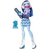 Monster High Fearbook Abbey Bominable set, oyuncak bebek ve aksesuarlar, sanat kul&uuml;b&uuml;, kolej ceketi, yıllık, boyama ve modell