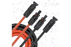 LIJEPNA Solarkabel 4mm²-Solarkabel Verlängerung 6mm²-Photovoltaik Verlängerungskabel 0.5m/1m/2m/3/4m/5m-IP68 Wasserdichter Stecker-Rot&Schwarz (4mm² Solarkabel (2X0.5m))