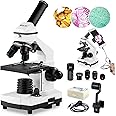 200X-2000X Microscopes for Kids Students Adults, with Microscope Slides Set, Phone Adapter, Powerful Biological Microscopes for School Laboratory Home Science Education