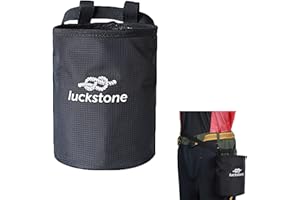 PORUPAEL Torba na kredę wspinaczkową, wodoodporna nylonowa torba na kredę z kieszeniami na kredę zamknięcie na sznurek regulowany pasek torba kredowa do wspinaczki gimnastyki cross fit, podnoszenie ciężarów i