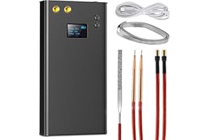 MUCEK Punktschweißgerät 11000mAh Tragbares Mini Punktschweißgerät Batterie, 80 Gänge Punktschweißgerät mit LCD Bildschirm Typ-C-Anschluss, Nickelstreifen und USB Ladekabel (11000mAh)