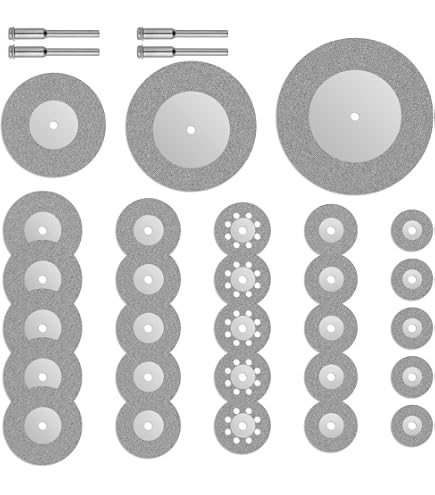 Mini Disques Diamant 40mm Pour Couper Carrelage Et Pierre - Lot De 5 Avec Tige 6mm - Pour Marbre, Granit, Céramique